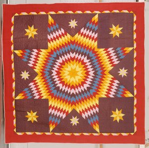 Quilted Coverlet by American School