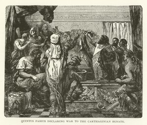 Quintus Fabius Declaring War to the Carthaginian Senate by American School