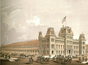 Railroad Depot, from Chicago Illustrated, with Literary Descriptions by James W. Sheahan, Published by Jevne & Almini, Chicago by American School