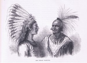 Red Indian warriors, illustration from Cassell