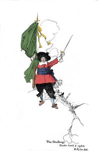 Representation of a Pirate Throwing a Challenge - In 