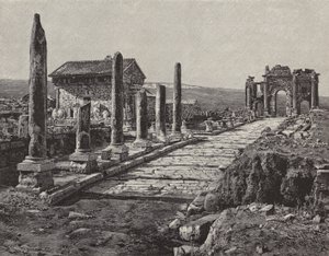 Ruins of the Roman-Berber city of Timgad, Algeria by American School
