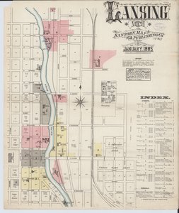 Sanborn Fire Insurance Map from Lansing, Ingham County, Michigan