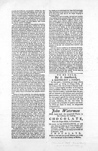Second page of a broadside outlining the Act for Blocking up the Harbour of Boston, 1774 by American School