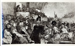 Service in the Mormon Tabernacle in Salt Lake City, 1871 by American School