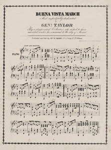 Sheet Music, Buena Vista March by American School