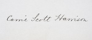 Signature of Caroline Lavinia Scott Harrison by American School