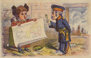 Soldier Reading Map by American School