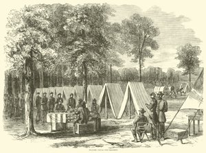 Soldiers Voting for President, September 1864 by American School