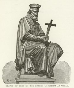 Statue of Huss on the Luther Monument at Worms