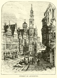Street in Augsburg by American School