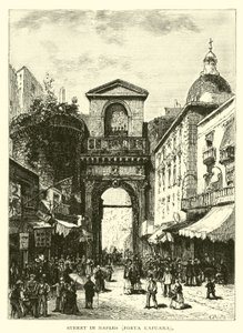 Street in Naples, Porta Capuana by American School
