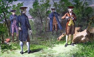 The Burr-Hamilton Duel by American School