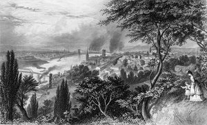 The City of Cincinnati, Ohio, from Picturesque America Volume II, printed New York 1872 by American School