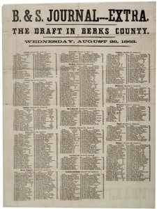 The Draft in Berks County, 26 August 1863 by American School