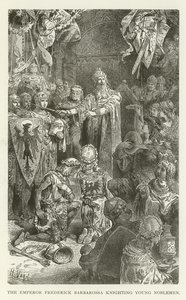 The Emperor Frederick Barbarossa Knighting Young Noblemen