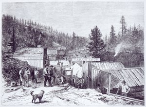 The Indian War, Deadwood City, Black Hills of Dakota, from a photograph by S. J. Morrow by American School