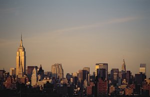 The Manhattan Skyline by American School