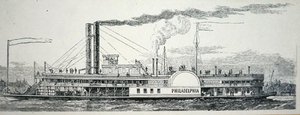 The Mississippi side-wheeler 