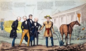The North Bend Farmer and His Visitors, c.1840-42 by American School