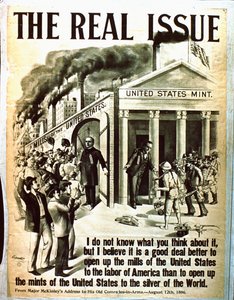 The Real Issue - A poster advocating the US open its mills to American labour