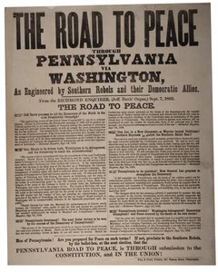 The Road to Peace Through Pennsylvania via Washington, as Engineered by Southern Rebels and Their Democratic Allies, King & Baird, 7th September 1863 by American School