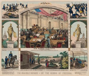 The Shackle Broken - By the Genius of Freedom, c.1860-1879 by American School