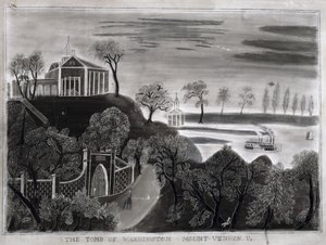 The Tomb of Washington, Mount Vernon, Va., after 1807 by American School