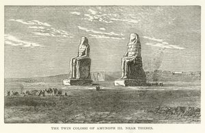 The Twin Colossi of Amenhotep III near Thebes by American School