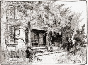 The Home of John Bartram Near Philadelphia, from The Century Illustrated Monthly Magazine, Published 1884 by American School