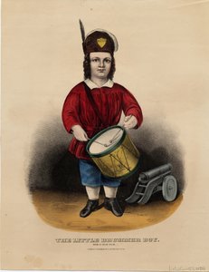 The little drummer boy: rub-a-dub-dub, pub. by Currier & Ives, c.1860 by American School