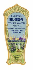Toilet Water Label, Heliotrope