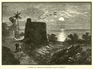 Tower of Silence, Malabar Point, Bombay by American School