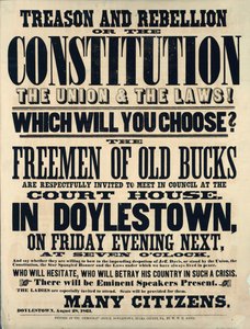 Treason and Rebellion or the Constitution, the Union, and the Laws! Which Will You Choose? by American School