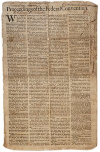 U.S. Constitution, c.10th September 1787 by American School