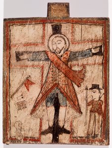 Uniformed Figure on Cross