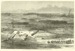 Union and Confederate Works Southwest of Petersburg, from Signal Station, March 1865 by American School