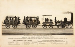 View of the First American Railway Train by American School