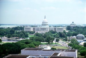 View of the United States Capitol and the National Mall by American School