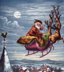 Visit of St. Nicholas, illustration from Aunt Louisa