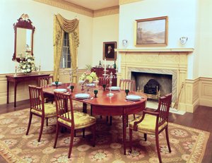 White Hall Dining-Room, near Charleston South Carolina, 1818 by American School