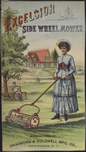 Woman Mowing the Grass by American School