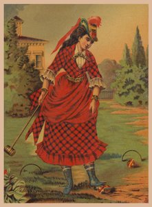 Woman Playing Croquet by American School
