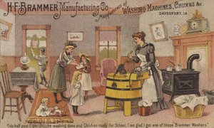 Woman Using Washing Machine