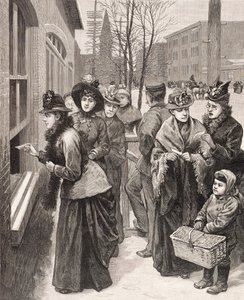 Women casting votes in Cheyenne, Wyoming, USA by American School
