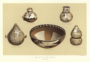 Zuni Pottery by American School