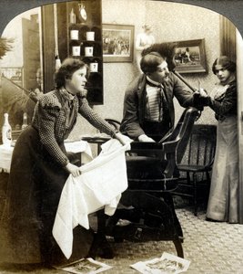 Getting His Hair Banged by American Stereoscopic Company