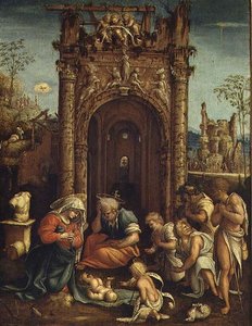 Adoration of the Shepherds by Amico Aspertini