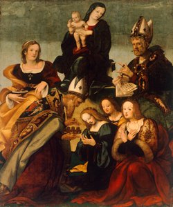 Madonna with Child and Saints Gregory the Great by Amico Aspertini