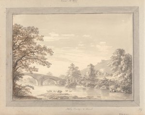 Views in England, Scotland and Wales: Ilkley Bridge and Church by Amos Green